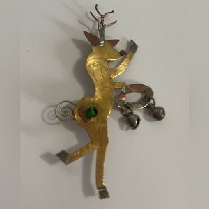 Unique Handmade Reindeer Pin Brooch